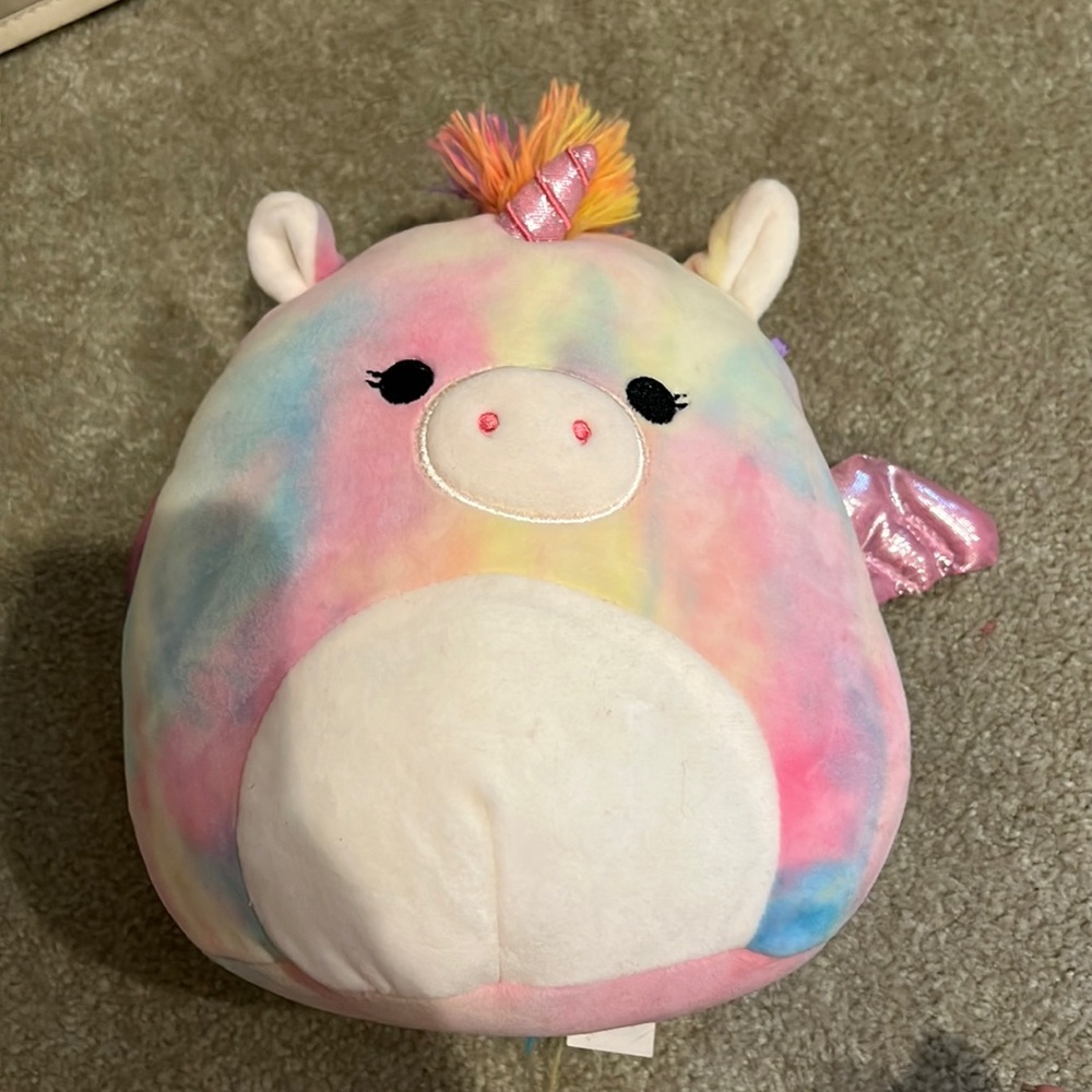 rainbow tie dye unicorn squishmallow